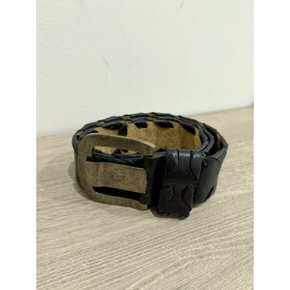 Vintage Wide Reversible Leather and Suede Waist Belt Women's Size M/L - Picture 1 of 4